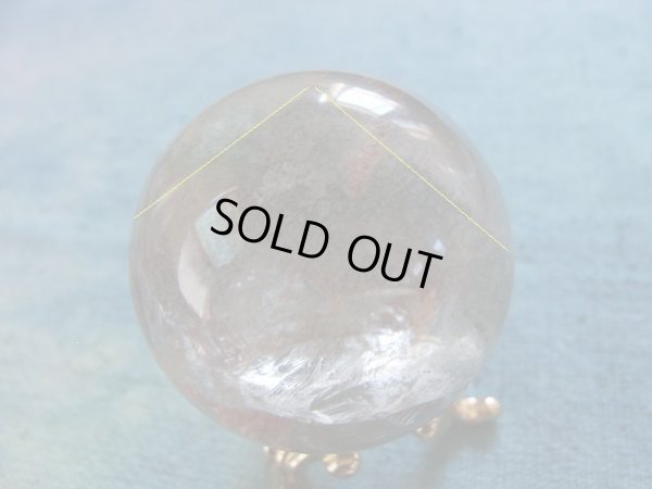 画像3: 超希少　ガーデン＆雲母入り　天然水晶丸玉　（遊色入り）　41ミリ玉