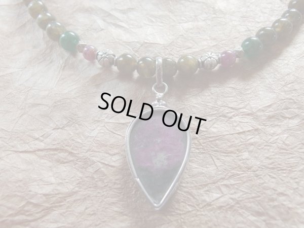 画像4: ルビーインゾイサイトとラブラドライトの特製ネックレス