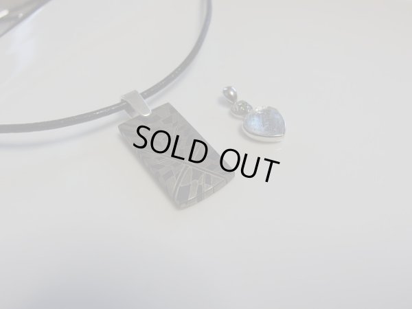 画像6: 宇宙からの使者　ギベオン　稀少ダマスカス加工　革紐ペンダント　大　　特価