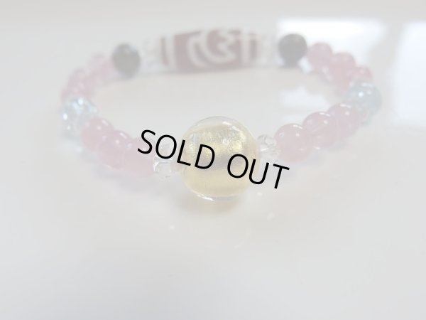 画像4: 孤高の天珠　「　黄金の睡蓮　　」　エレガンスローズ　24金箔ベネチアンガラス　ブルトパアクア入り