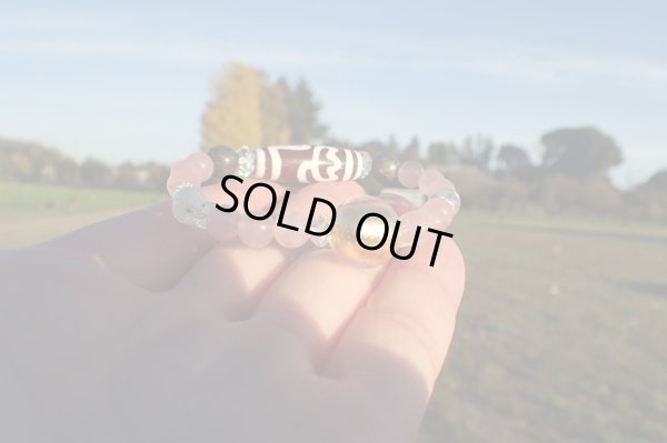 画像13: 孤高の天珠　「　黄金の睡蓮　　」　エレガンスローズ　24金箔ベネチアンガラス　ブルトパアクア入り