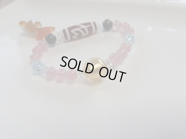 画像9: 孤高の天珠　「　黄金の睡蓮　　」　エレガンスローズ　24金箔ベネチアンガラス　ブルトパアクア入り