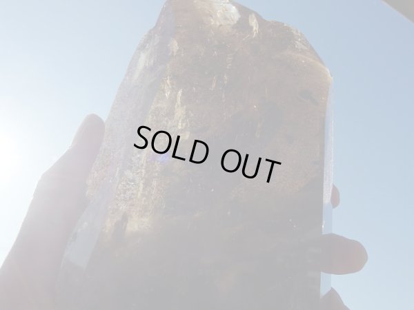 画像4: 　家宝級凄い天然スモーキークォーツ　ツイン型（エレスチャル&レインボー）　磨き石