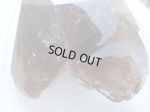 画像19: 　家宝級凄い天然スモーキークォーツ　ツイン型（エレスチャル&レインボー）　磨き石