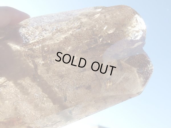 画像2: 　家宝級凄い天然スモーキークォーツ　ツイン型（エレスチャル&レインボー）　磨き石