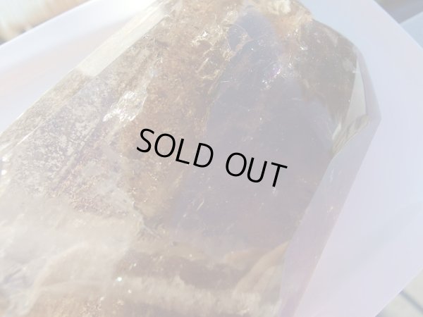 画像6: 　家宝級凄い天然スモーキークォーツ　ツイン型（エレスチャル&レインボー）　磨き石