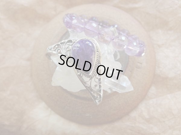 画像3: 　レア　極上のチャロアイトSILVER　バングル　クレオパトラ