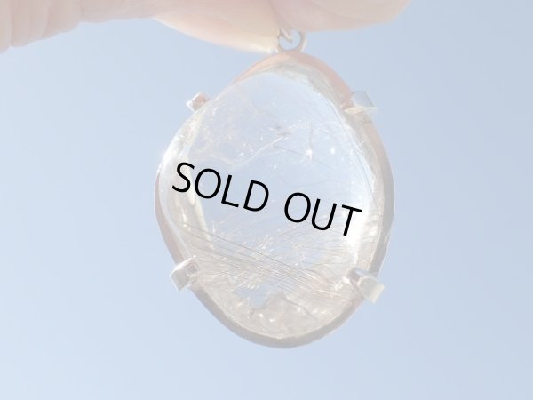 画像7: ぷるんとした大ぶり銀ルチル磨き石の特製純銀ペンダントトップ　