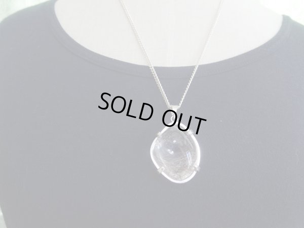 画像13: ぷるんとした大ぶり銀ルチル磨き石の特製純銀ペンダントトップ　