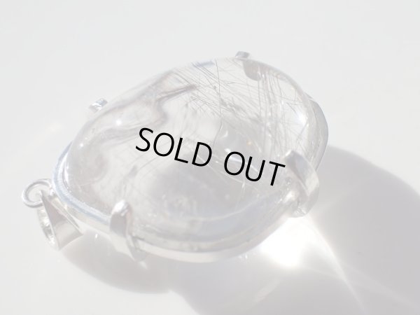 画像9: ぷるんとした大ぶり銀ルチル磨き石の特製純銀ペンダントトップ　