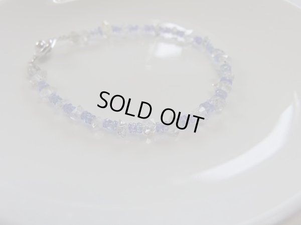 画像2: puremium tanzaniteと天然両剣水晶のコラボブレス