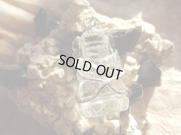 画像18: オリジナルペンダント　ヒマラヤ原産水晶ガネーシャ　純銀トップ加工　革ネックレス付き