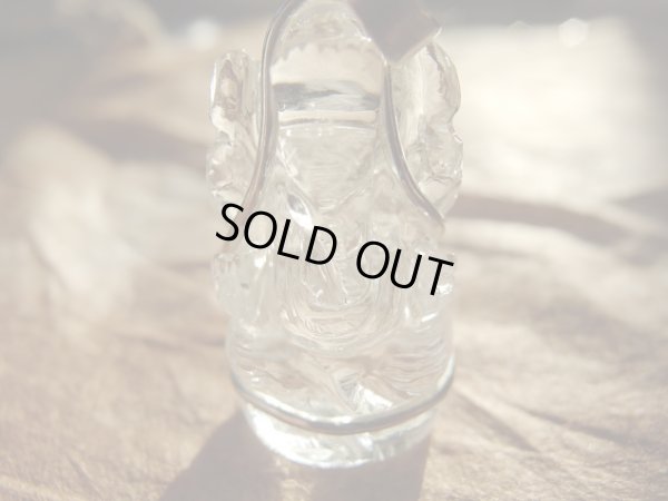 画像15: オリジナルペンダント　ヒマラヤ原産水晶ガネーシャ　純銀トップ加工　革ネックレス付き