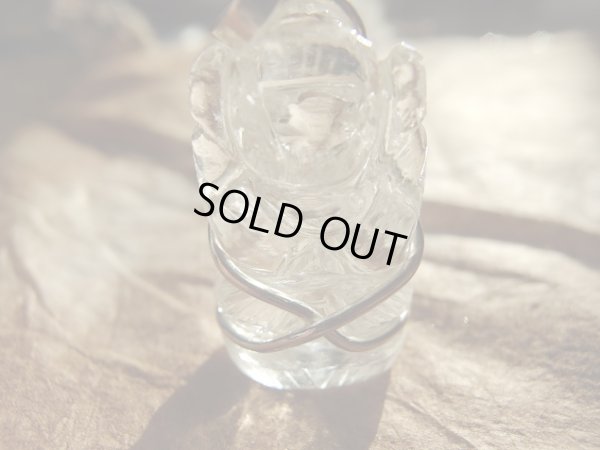 画像6: オリジナルペンダント　ヒマラヤ原産水晶ガネーシャ　純銀トップ加工　革ネックレス付き