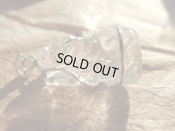 画像11: オリジナルペンダント　ヒマラヤ原産水晶ガネーシャ　純銀トップ加工　革ネックレス付き