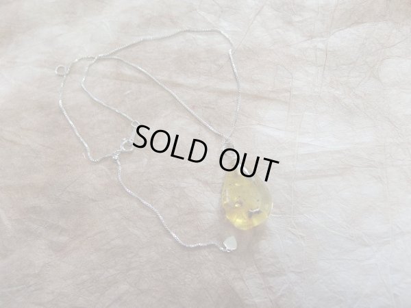 画像13: 「天然」Premium 虫入り　アンバー　アジャスター付きSVチェーン付き