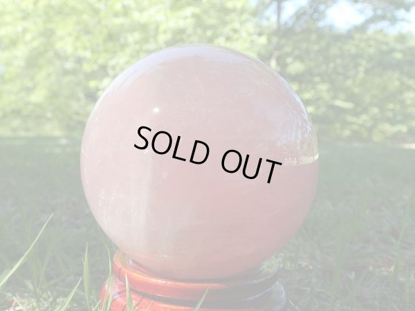 画像4: 美しいマダガスカル産ディープローズクォーツ　９３ミリ　スフィア　特価