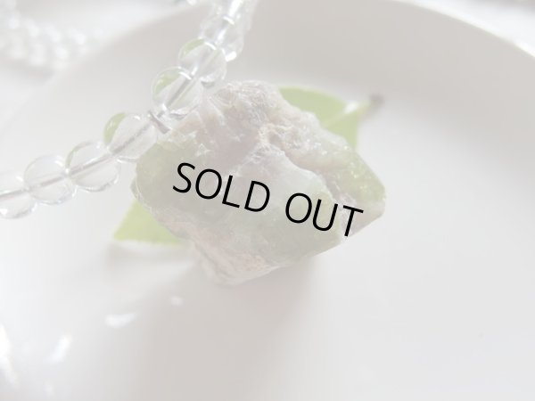 画像5: グリーントルマリン結晶原石付　天然クラック水晶　特別仕様ネックレス