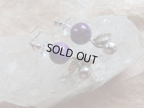 画像12: 高品質スギライトとギベオンのプレミアム　宇宙のピアス　charisma 1