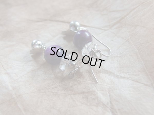 画像16: 高品質スギライトとギベオンのプレミアム　宇宙のピアス　charisma 1