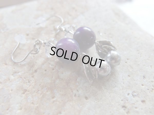 画像3: 高品質スギライトとギベオンのプレミアム　宇宙のピアス　charisma 1