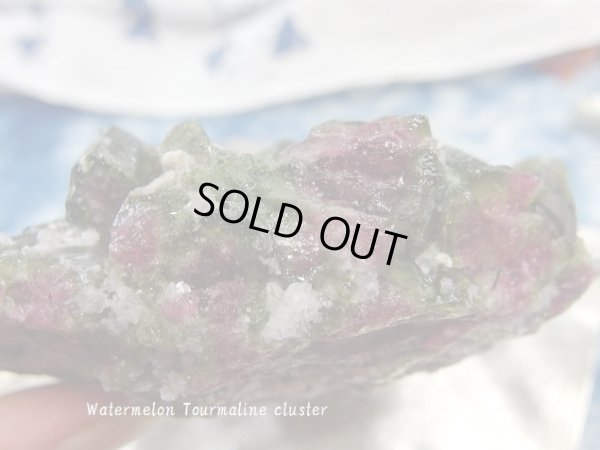 画像7: Premium watermelon Tourmaline cluster 美スイカ電気石結晶「乱舞」　超特価