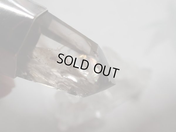 画像18: Ｐｒｅｍｉｕｍ　スモーキークォーツ　エレスチャル　遊色入り　層模様入り