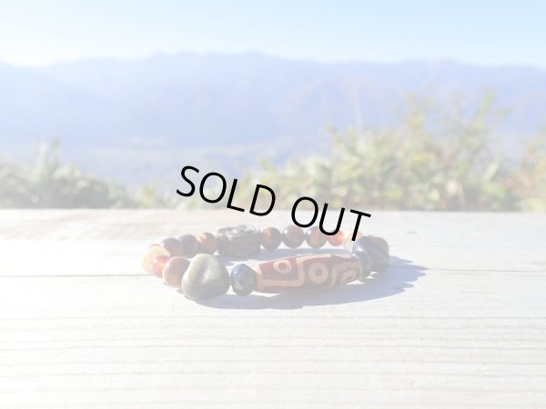 画像7: 孤高の天珠 　九眼天珠　茶虎「虎砲」　オレンジガーネット＆タイチンルチル仕様