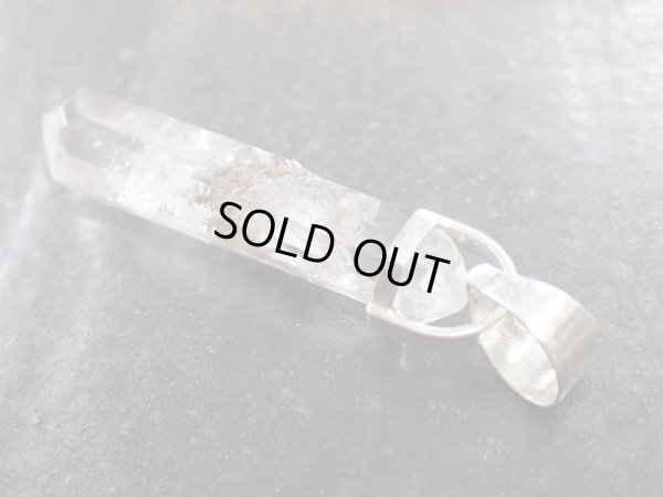 画像18: あ〜美しき神秘のプラチナルチル入り天然両剣水晶　オリジナルペンダントトップ