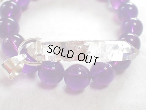 画像2: あ〜美しき神秘のプラチナルチル入り天然両剣水晶　オリジナルペンダントトップ