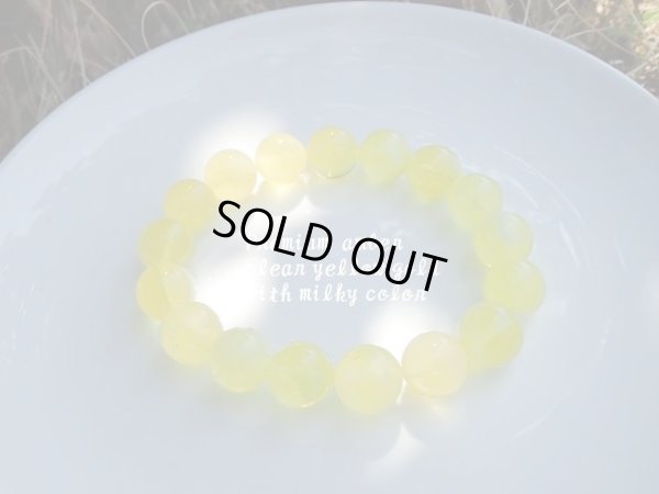 画像2: Premium　クリアイエローミルキーアンバー　贅沢　１１．５ミリ前後玉　特価