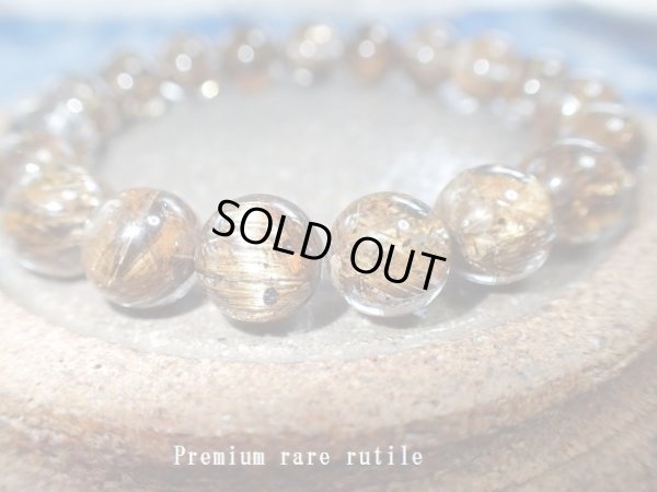 画像4: Premium of Premium  絶品透明　極太ブロンズルチルクォーツ１０ミリ強　雲母入り　特価