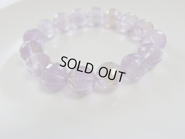 画像10: 特選　アメトリン　１２ミリ　１２８面カット　　ブレス　遊色入り　特価