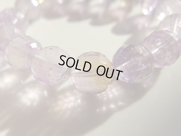 画像6: 特選　アメトリン　１２ミリ　１２８面カット　　ブレス　遊色入り　特価