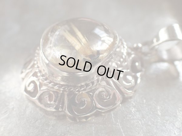 画像15: ミニ太陽ルチル入り　タイチンルチル　ペンダントトップ　スライドチェーン付　特価