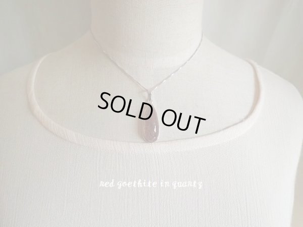 画像4: 　red goethite in quartz sv pendant　銀製スライド式　チェーン付