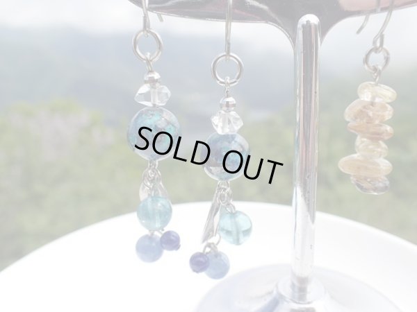 画像4: originai premium ピアス　blue earth   〜sky〜  チタン&ホワイトゴールド　１８金製　特価