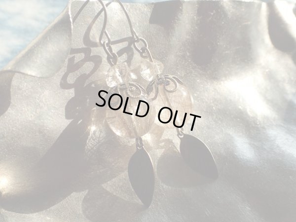 画像8: シャンパンゴールドカラールチルと両剣水晶の特製ピアス　