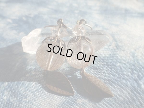 画像7: シャンパンゴールドカラールチルと両剣水晶の特製ピアス　