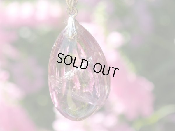 画像2: プルンとしたクリアパープルイエローと流星の様な微細クラックが美しいボリビア原産　天然アメトリンペンダントトップ