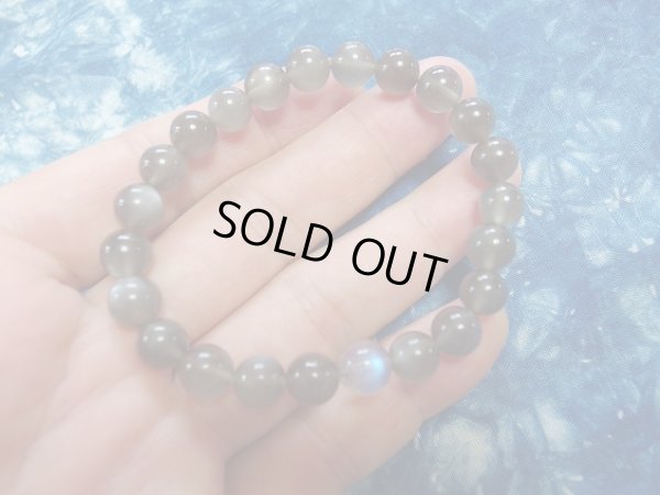 画像10: Ｐｒｅｍｉｕｍ　black grey moon stone with Labradorite 「ＭＩＤＮＩＧＨＴ　ＢＵＴＴＥＲＦＬＹ」