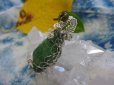 画像11: Premium Russian jadeite with moldavite オリジナルアーティスティックワイヤ　本革付ペンダントII