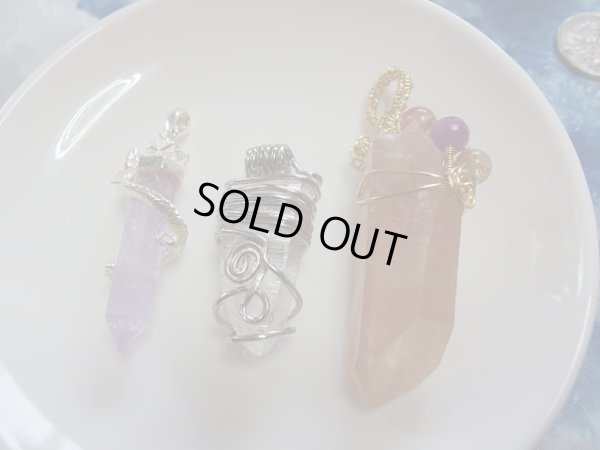 画像9: 天然ラベンダーアメジスト　ペンデュラム型　銀製の昇り龍　特価