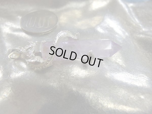 画像7: 天然ラベンダーアメジスト　ペンデュラム型　銀製の昇り龍　特価