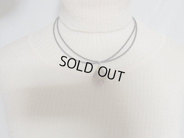 画像3: Premium  裏焼き　ブラックアンバー　III　2連ブラックスピネルネックレス仕様　特価