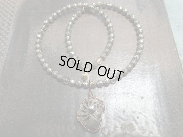 画像5: ギベオンとアンモナイトパイライト(ブラックルチル＆パイライト）　宇宙と海底　超守護金運特別ネックレス　特価