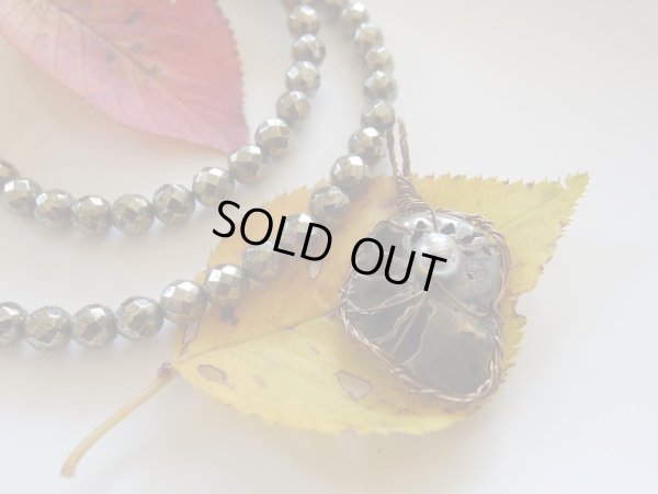 画像10: ギベオンとアンモナイトパイライト(ブラックルチル＆パイライト）　宇宙と海底　超守護金運特別ネックレス　特価