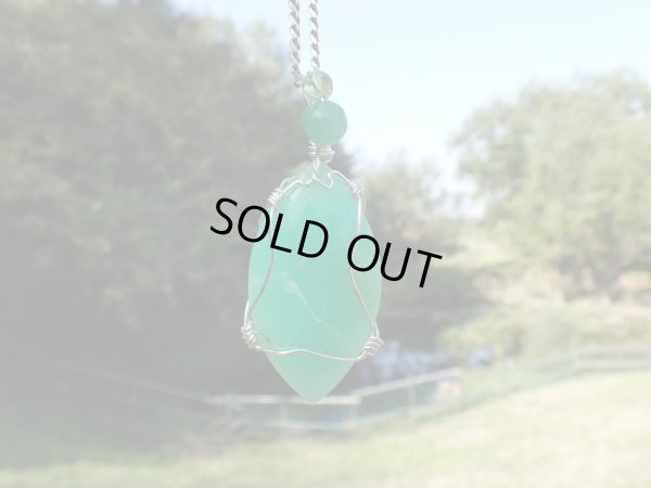 画像10: METAL ＆　STONE　美クリソプレーズ磨き石と天然カラー高品質翡翠コラボオリジナルトップ　特価