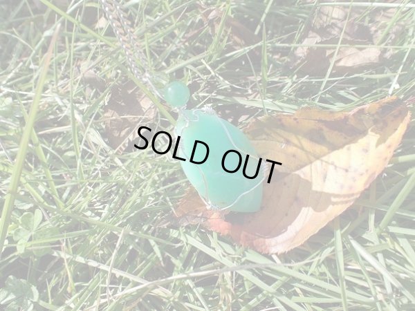 画像12: METAL ＆　STONE　美クリソプレーズ磨き石と天然カラー高品質翡翠コラボオリジナルトップ　特価