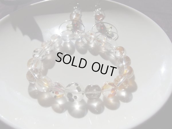 画像10: Premium　マーカサイト＆リモナイトインクォーツ　ブレス＆ピアススペシャルセット